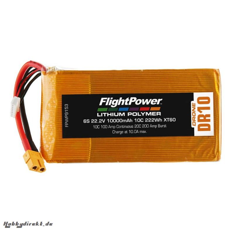 Flightpower LIPO DRONE 22.2V 10000mAh 10C XT FPWP9153