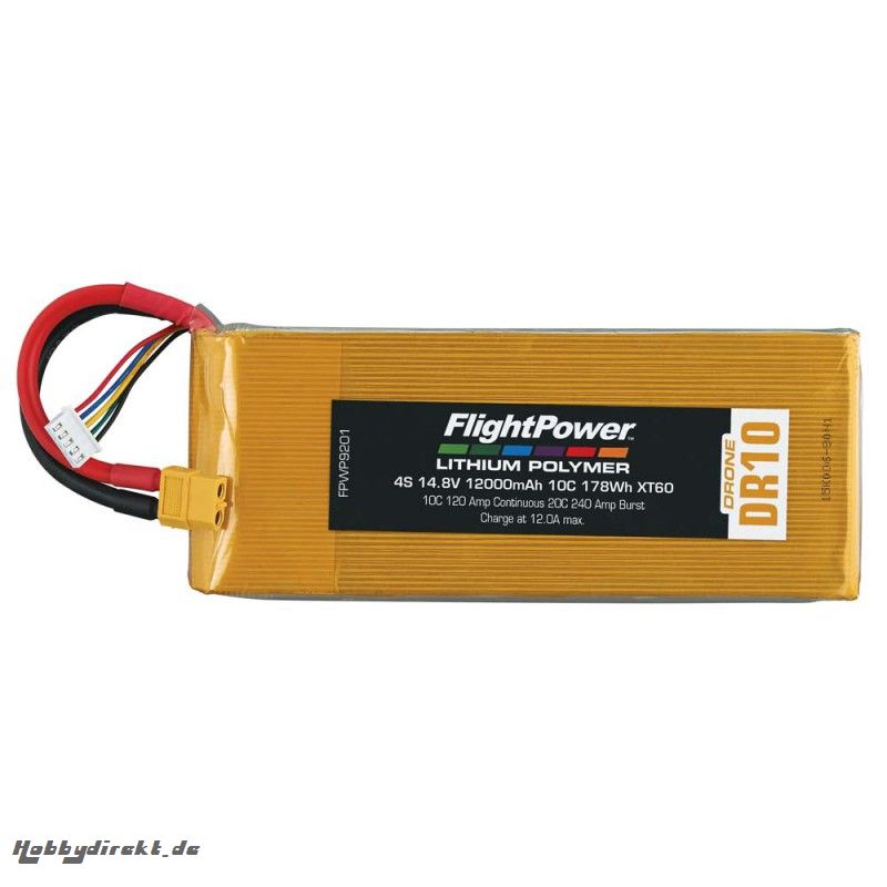 LIPO DRONE 14.8V 12000mAh 10C XT FPWP9201