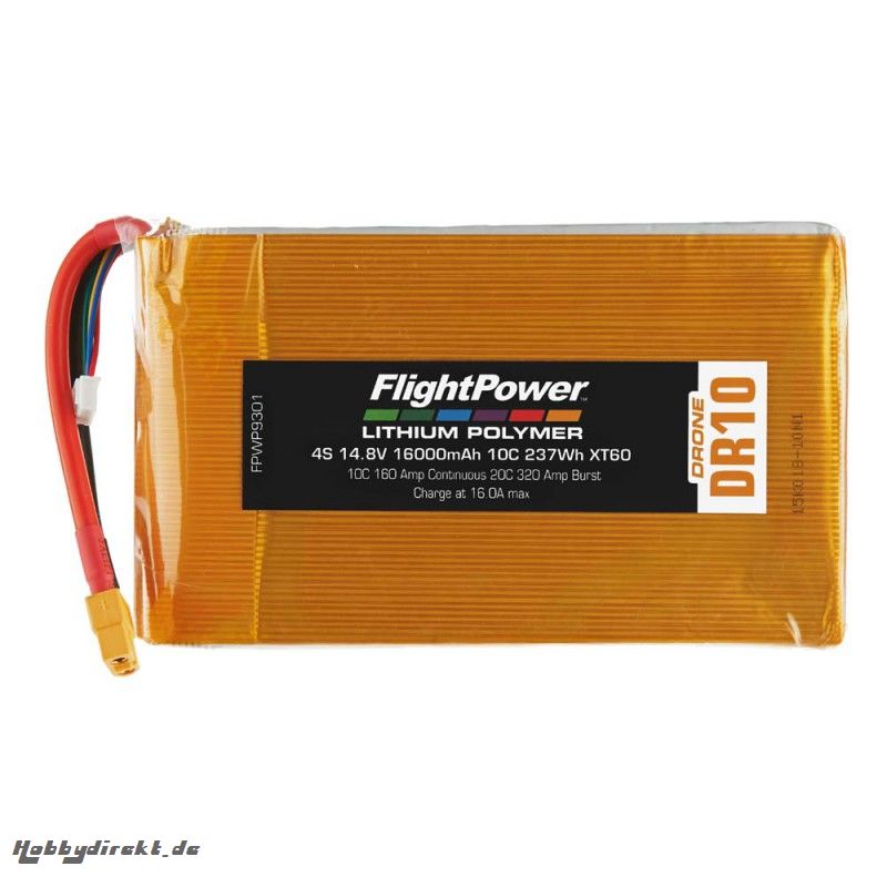 LIPO DRONE 14.8V 16000mAh 10C XT FPWP9301