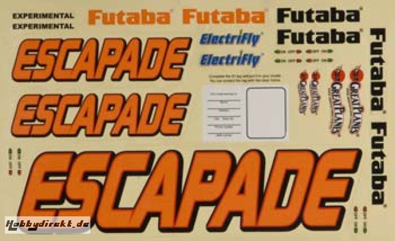 Decal Set Escapade 40-56 Sport ARF GPMA3257