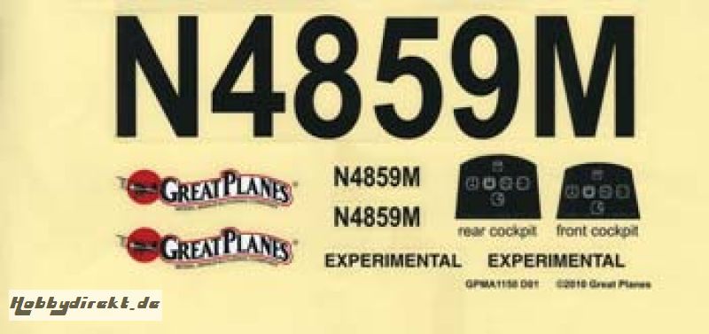 Decal Set Super Stearman EP ARF GPMA4510