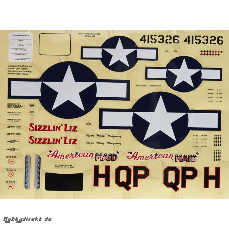 Decals P-51 Mustang Sport Fighte GPMA5373