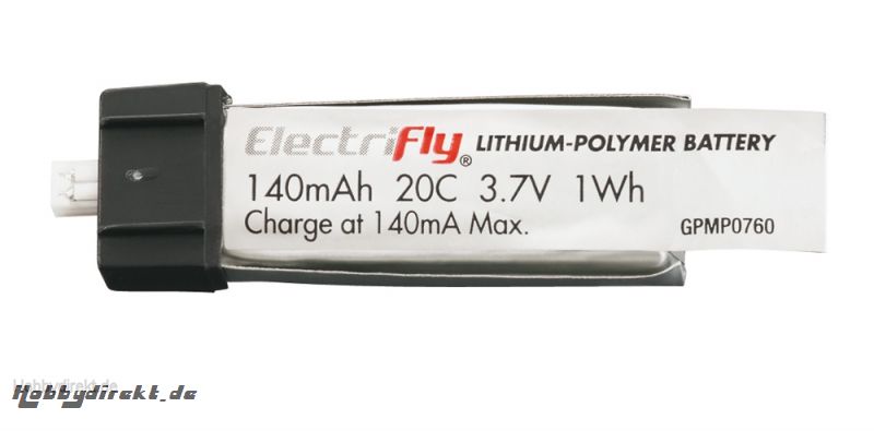 LiPo 1S 3,7 V 140 mAh 20C  GPMP0760