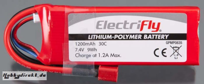 LiPo 2S 7,4 V 1200 mAh 30C  GPMP0835