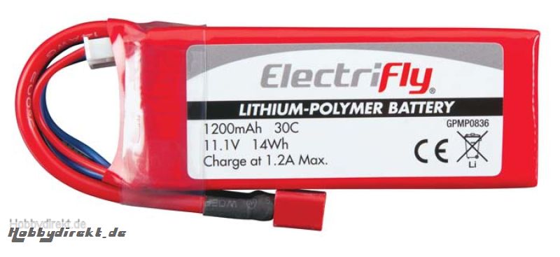 LiPo 3S 11,1 V 1200 mAh 30C  GPMP0836