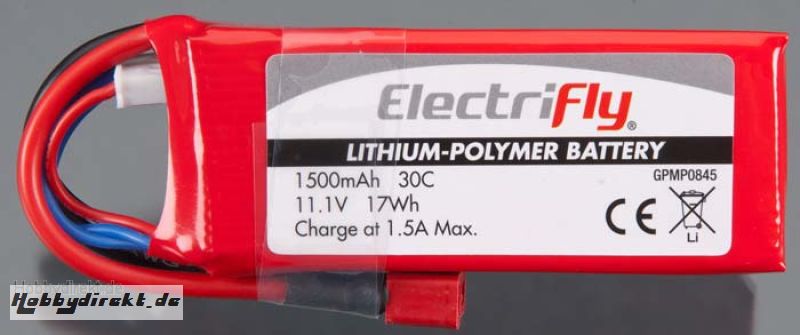 LiPo 3S 11,1 V 1500 mAh 30C  GPMP0845