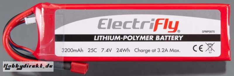 LiPo 2S 7,4 V 3200 mAh 25C  GPMP0870