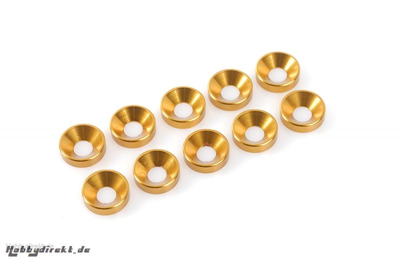 Unterlegscheibe M3 Gold für Senkschrau.Alu.10pcs HCAQ6730