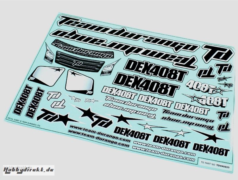 DEX408T DECAL SHEET Hobbico TD490033