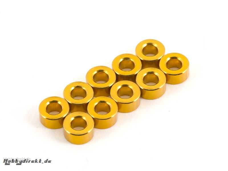 ALUMINIUM SPACER 6x3x3MM (GOLD, TD709036