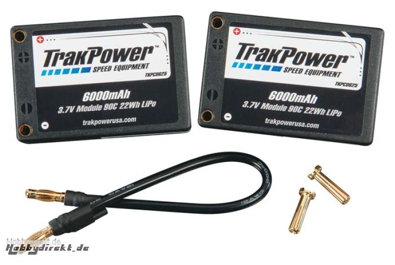 TKP LiPo 2S 7.4V 6000mAh 90C HC Saddle Pack TKPC0625