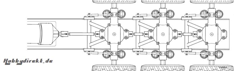 ANGETRIEBENE HINTERACHSE M 1:16 Robbe 1-3638 3638