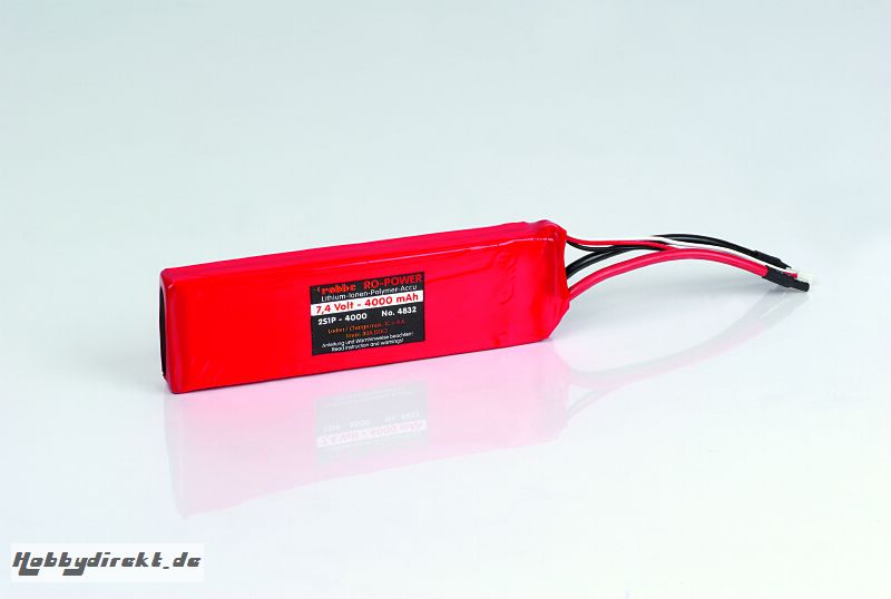 LIPO-AKKU 2S1P 7,4V 4000MAH Robbe 1-4832