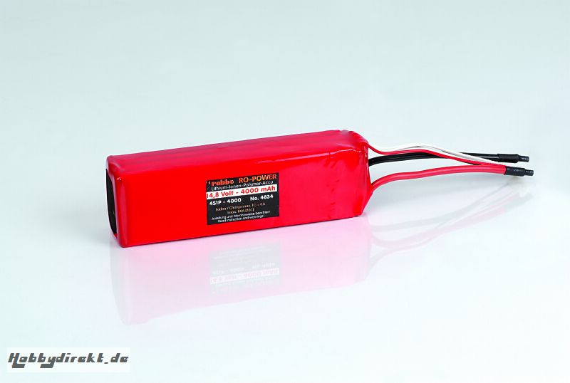 LIPO-AKKU 4S1P 14,8V 4000MAH Robbe 1-4834