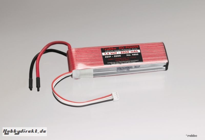 LIPO-AKKU 6S1P GO3   2500MAH Robbe 4854GO3 1-4854GO3