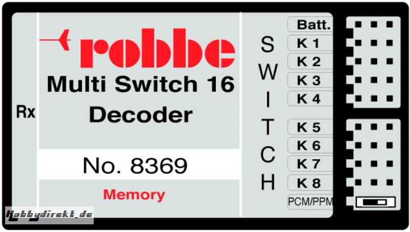 MULTI-SWITCH 16 DECODER MEMORY Robbe 1-8369 8369