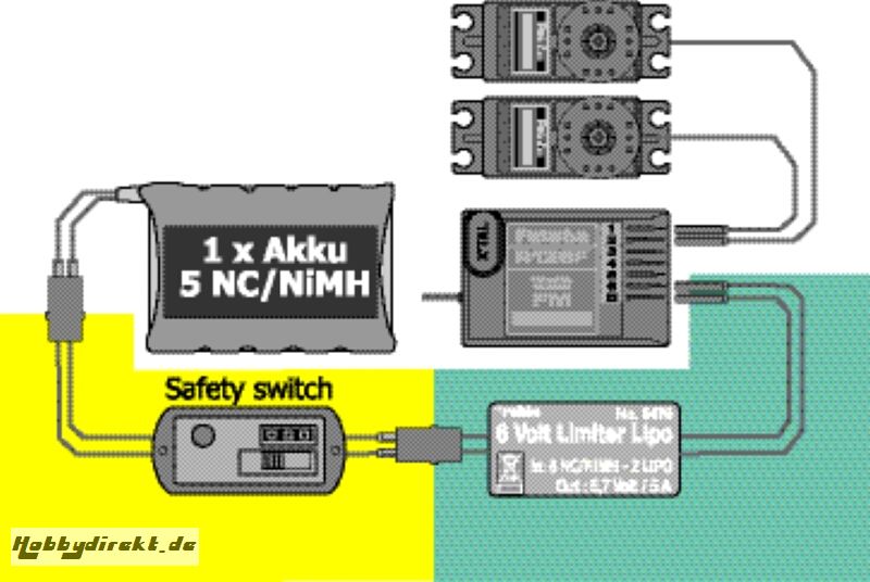 6 VOLT LIMITER LIPO Robbe 1-8476 8476