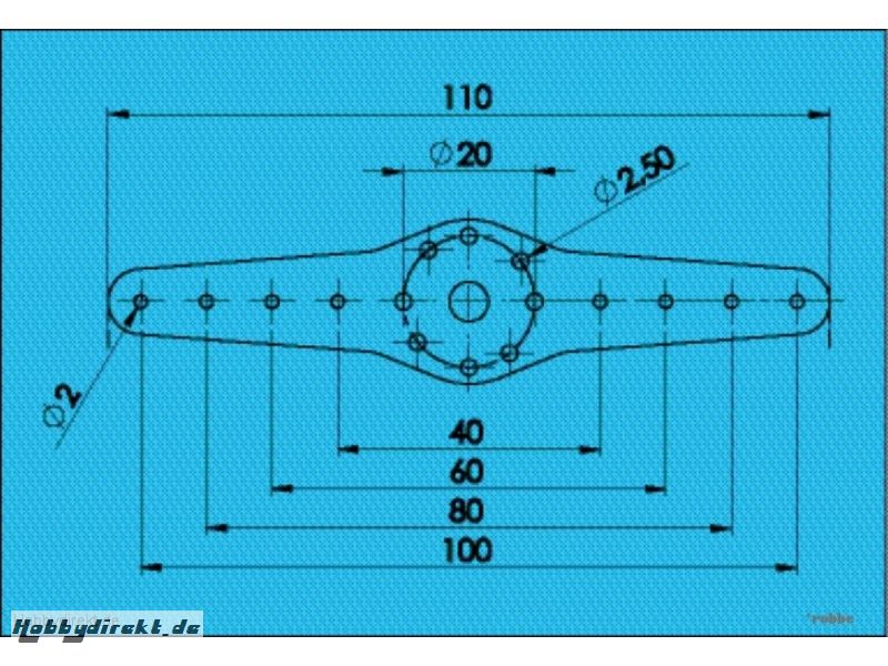 CFK-Servohebel 1-Arm  75mm Robbe 8533 1-8533