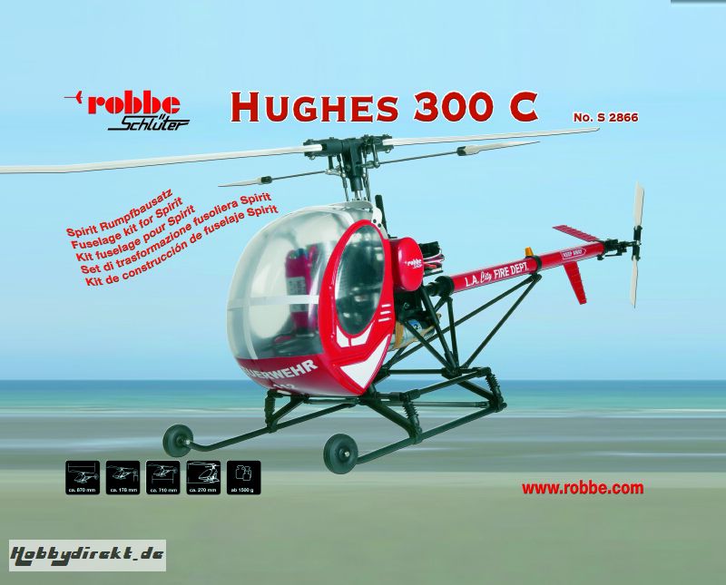 POSTER RUMPFBAUSATZ HUGHES 300 C Robbe 1-9805 9805