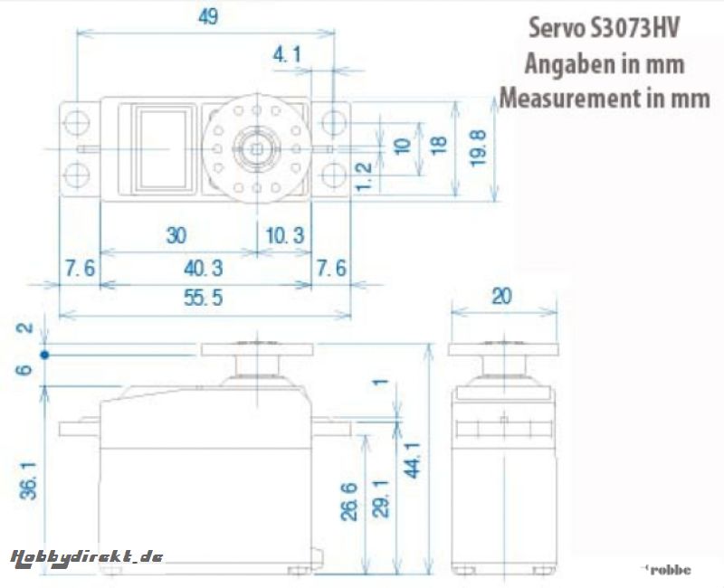 Servo-S3073HV-SB Futaba  F1807 1-F1807