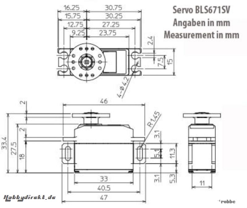 Servo BLS671SV Futaba  F1816 1-F1816