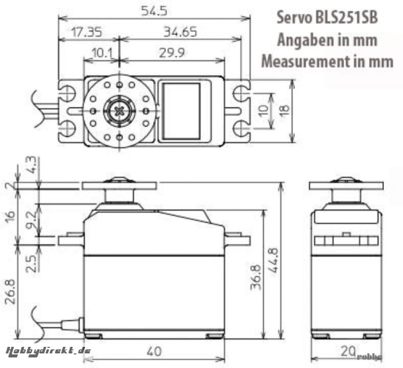 Servo BLS251SB Futaba  F1822 1-F1822