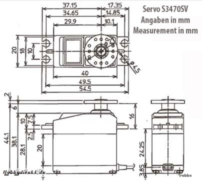 Servo S3470SV Futaba  F1823 1-F1823