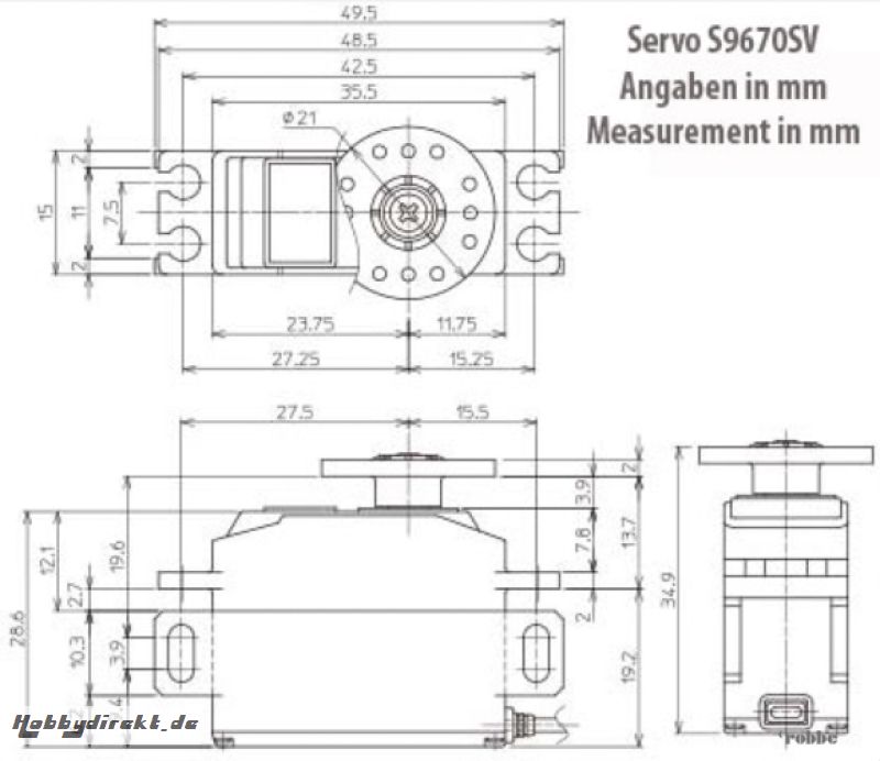 Servo S9670SV Futaba  F1826 1-F1826