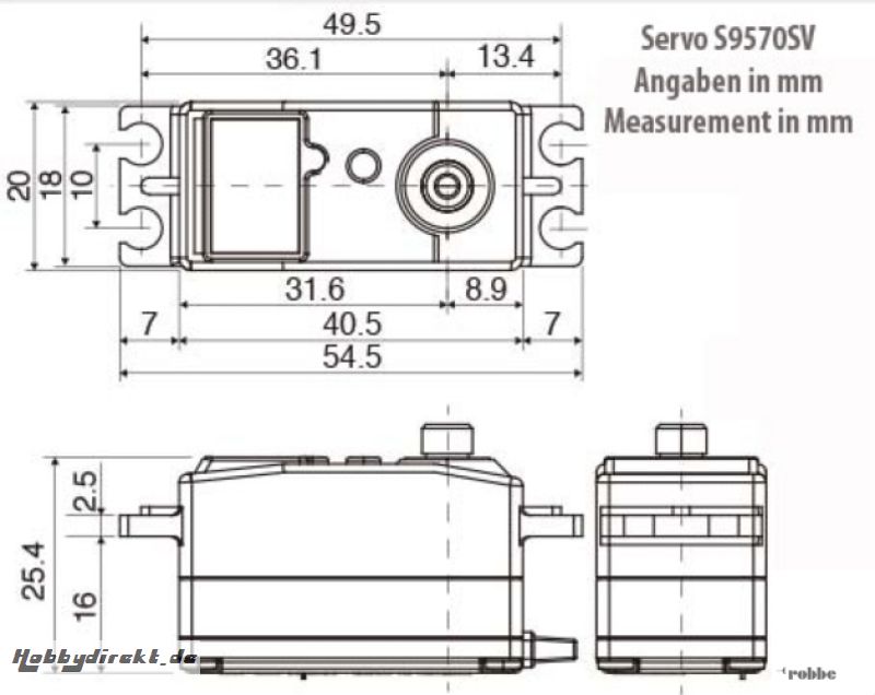 Servo S9570SV Futaba  F1828 1-F1828