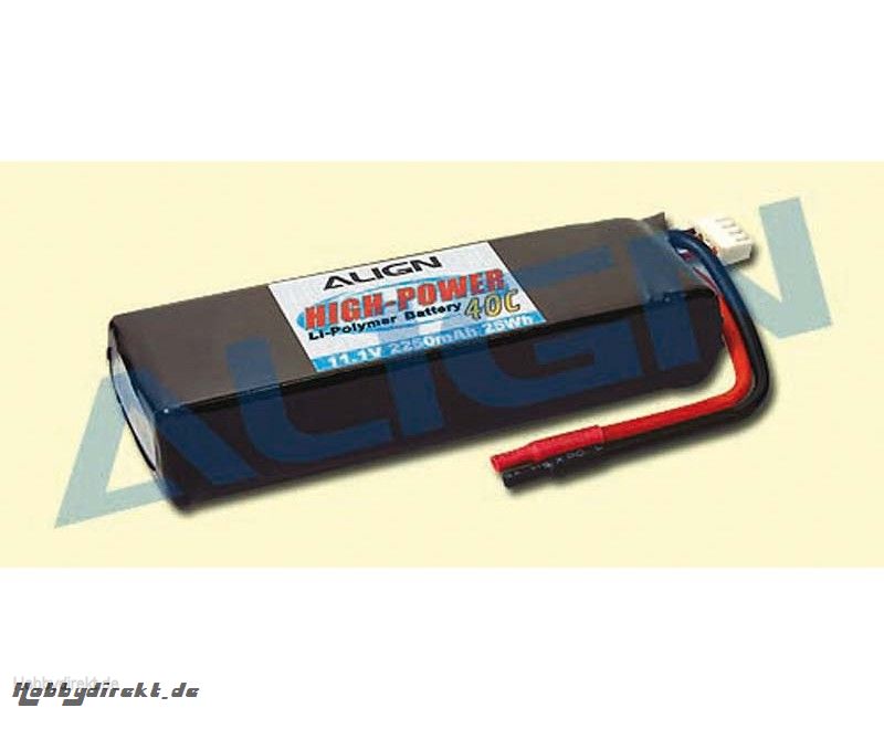 LiPo-Akku 3S1P 11,1V  2250mAh Align Robbe HBP22502 1-HBP22502