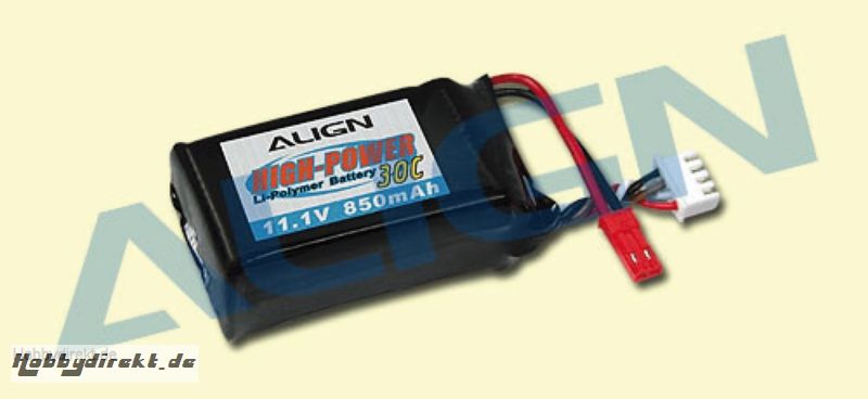 LiPo-Akku 3S1P 11,1V  850mAh3 Align Robbe HBP85001 1-HBP85001