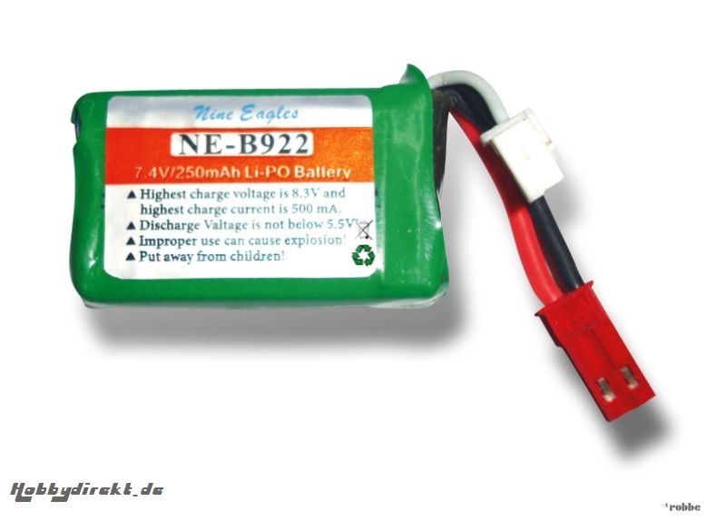 LiPo - Akku 7,4 V 250 mAh Robbe NE220013 1-NE220013