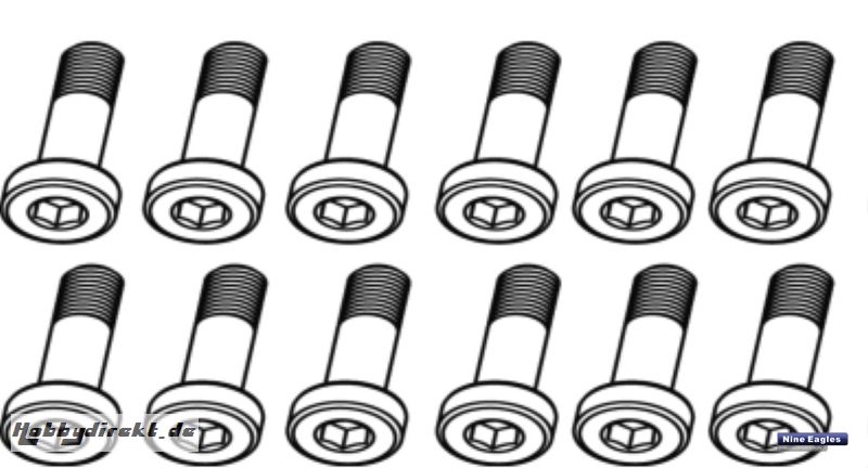 Innen-6kt.-Schraube M2x12 S.P Robbe NE251544 1-NE251544