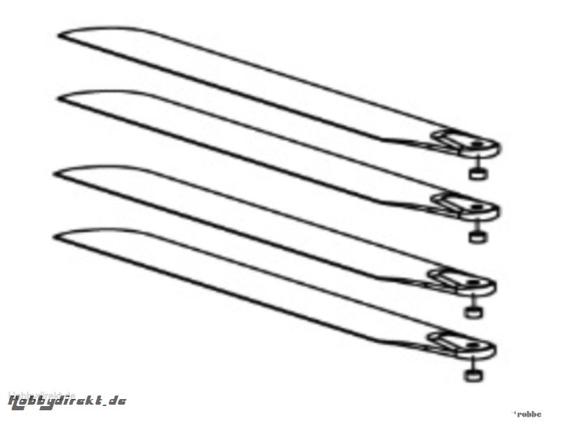 Hauptrotorblätter Solo Pro 22 Nine Eagles Robbe NE252405 1-NE252405