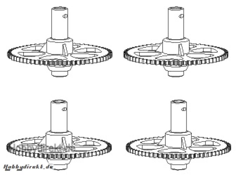 Hauptzahnrad m. Welle (4) Gal Nine Eagles Robbe NE252904 1-NE252904