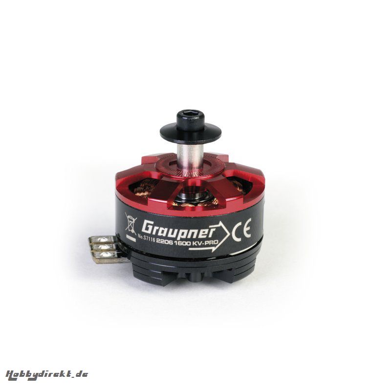 ULTRA PRO 2206 1600 KV brushless Motor mit Rechtsgewinde Graupner S7116