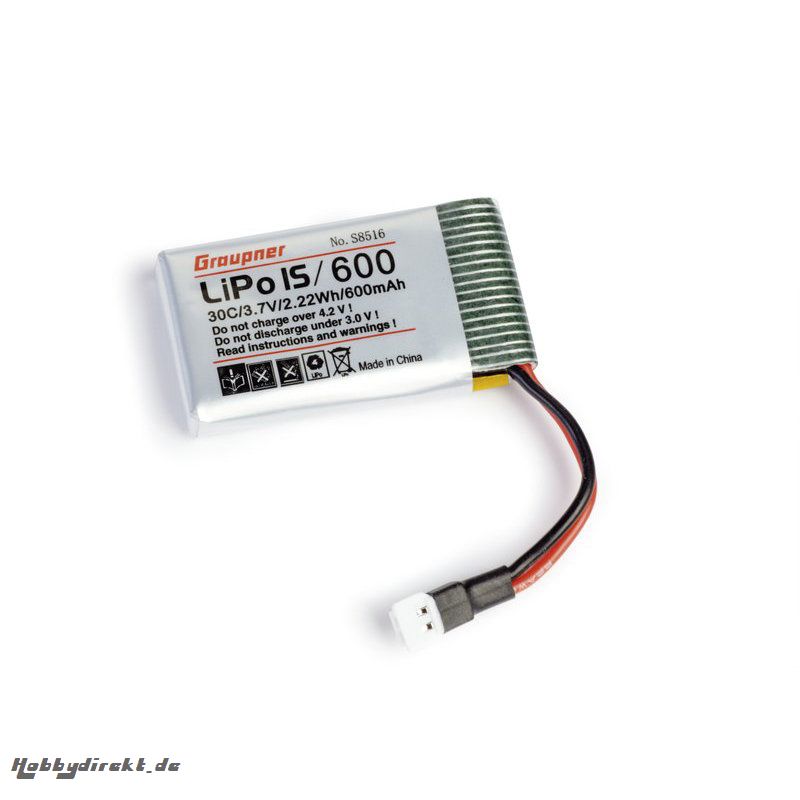 LiPo 1/600 3,7V 30C2,22Wh für Alpha110 Graupner S8516