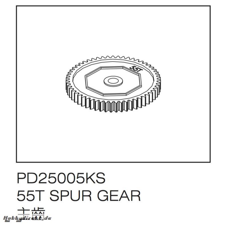 55T SPUR GEAR Thunder Tiger PD25005KS