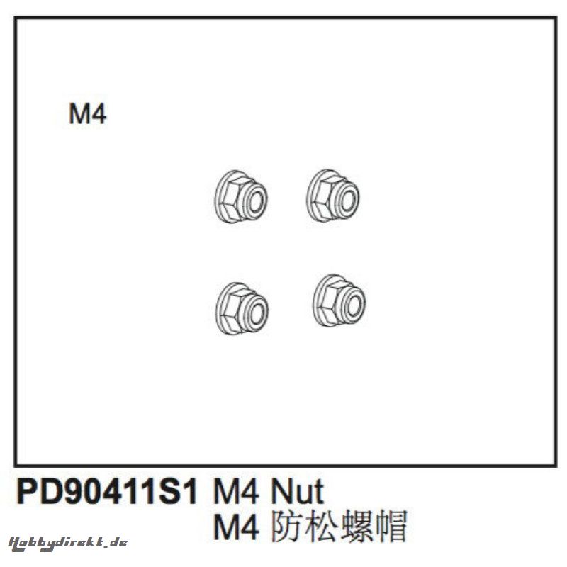 Muttern M4 (4) u. A. für KAISER XS Thunder Tiger PD90411S1