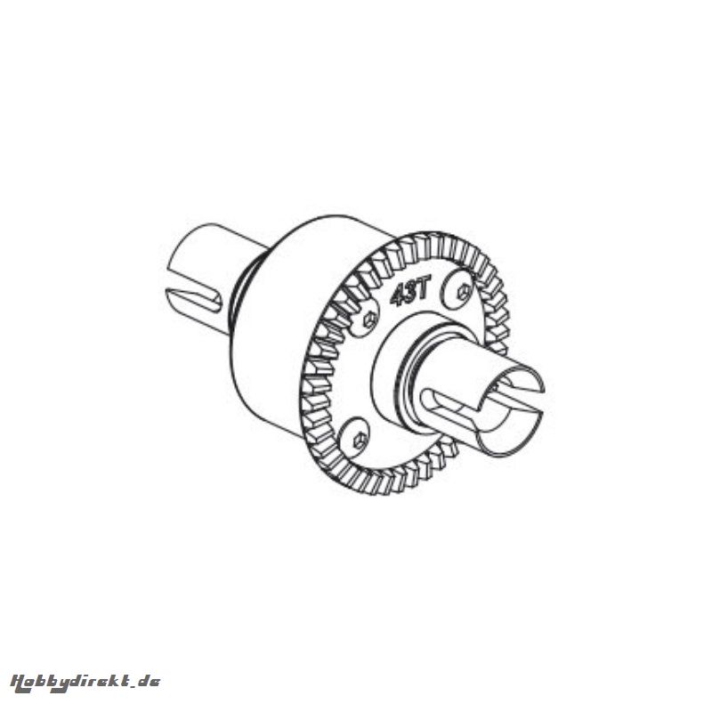 REAR COMPLETE DIFF Graupner TPD90499S1 ThunderTiger PD90499S1