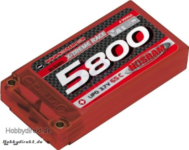 NOSRAM VTEC LiPo 5800 X-treme Race Hardcase - 65C - 3,7V Thunder