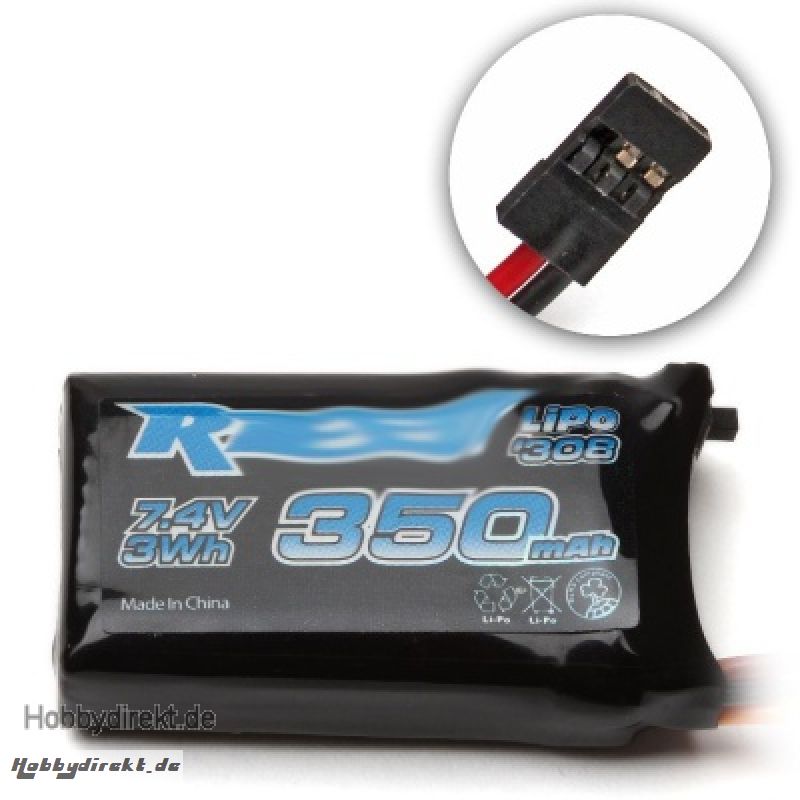 LiPo 2S 7,4V 350mAh Empfänger-Akku TEAM ASSOCIATED Thunder Tiger 030308