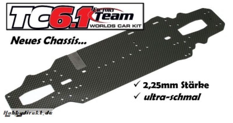 TC6.1 WORLDS CAR Chassis, Kohlefaser CNC Thunder Tiger 03031279