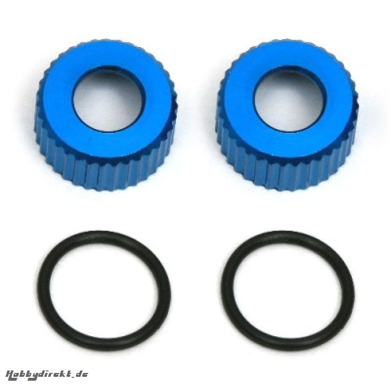 VCS3 Dämpferkappe Unten, Alu CNC, Blau (2) Thunder Tiger 03031327