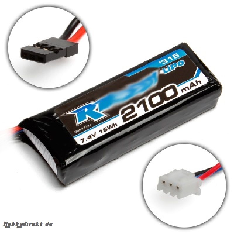 TEAM ASSOCIATED 2S LiPO RX 7,4V, 2100mAh Thunder Tiger 030315