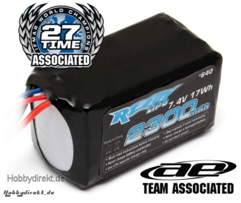 LiPo 2S 7,4V 2300mAh Empfänger-Akku by TEAM ASSOCIATED Thunder T