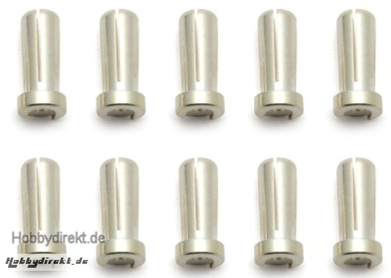 SILBER-Kontakt-Stecker Low-Profile BULLET 5mm (10) Thunder Tiger