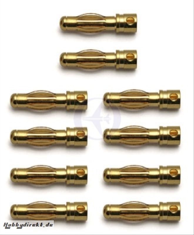 TEAM ASSOCIATED 4mm Goldkontakt-Stecker (10x Stecker) Thunder Tiger 030658