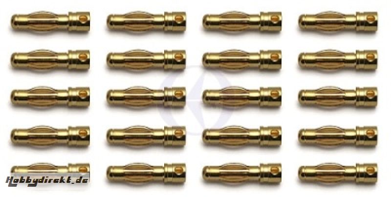 TEAM ASSOCIATED 4mm Goldkontakt -Stecker (30x Stecker) Thunder Tiger 030659