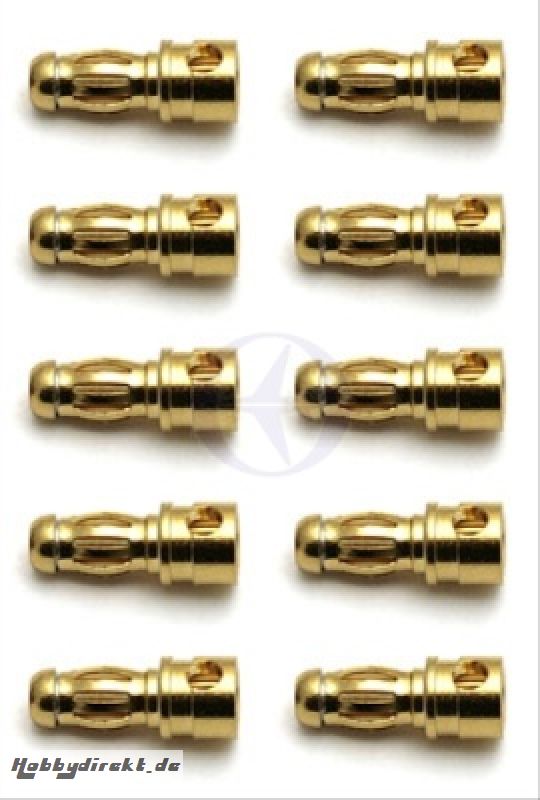 Team Associated 3,5mm Goldkontakt  Stecker (10x Buchse) Thunder Tiger 030663